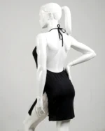 Women’s Sexy Cowl Neck Chain Mini Dress