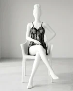 Women’s Backless Sheer Lace Lingerie Nightdress