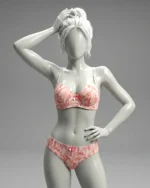 Bra Set Sexy Push-Up Adjustable Anti-Sagging with Low-Rise Bikini Panties