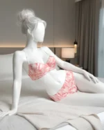 Bra Set Sexy Push-Up Adjustable Anti-Sagging with Low-Rise Bikini Panty