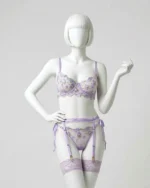 Women’s 3-Piece Floral Embroidered Lingerie Set