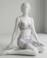 Women’s 3-Piece Floral Embroidered Lingerie Set