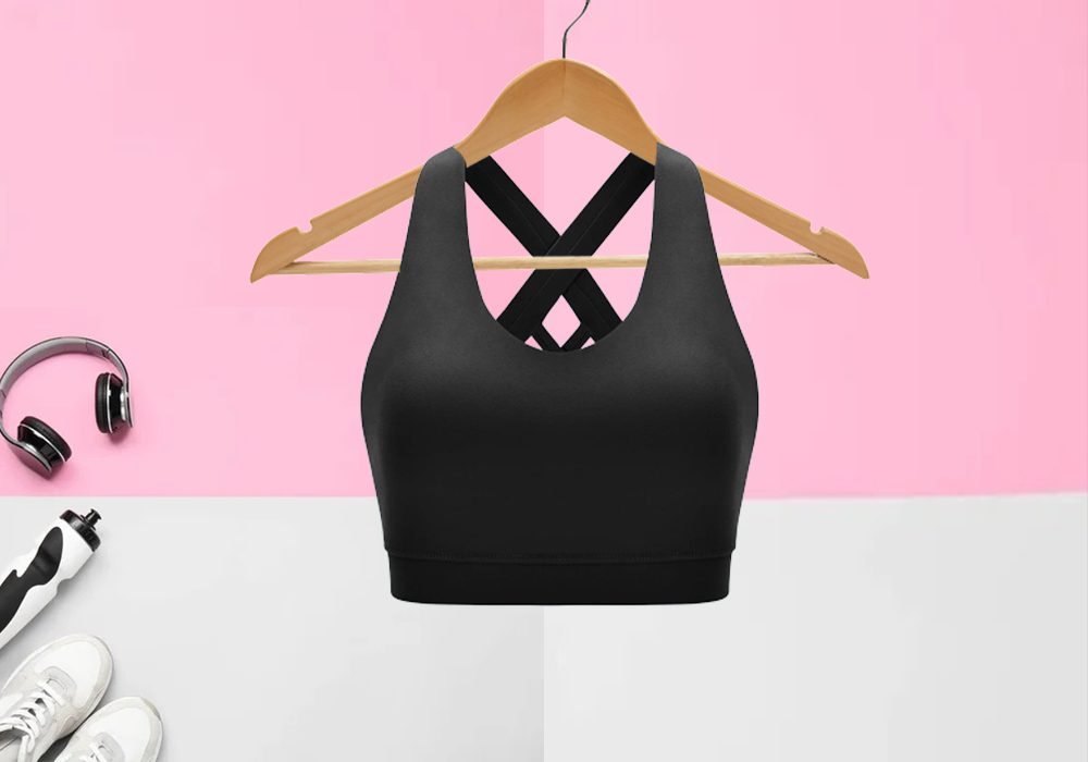 Running Girl Yoga Sport Bra Hanging