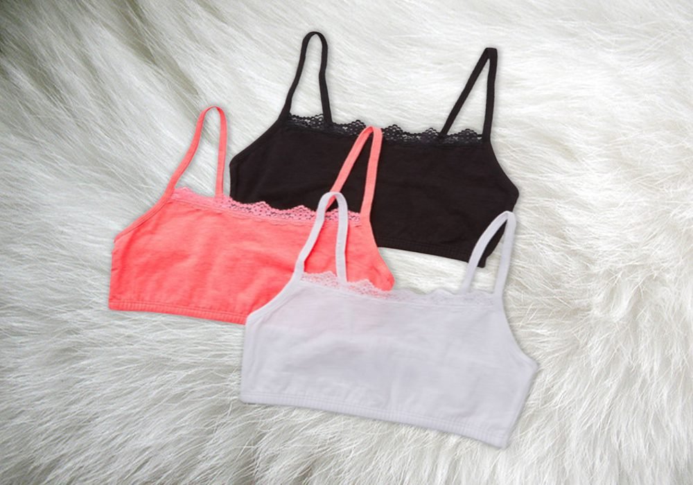 Spaghetti Strap Cotton Pullover Sports Bra 1