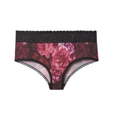 Torrid Mid-Rise Second Skin Cheeky Lace Trim Mini Lattice Back Plus-Size Panty Product-5