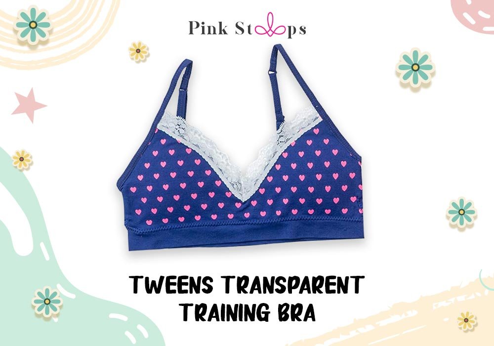 Seamless Tween Training Transparent Lace Bra