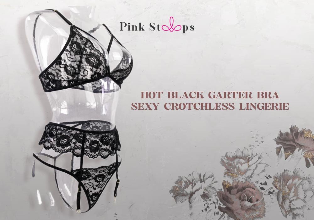 Hot-Black-Garter-Bra-Sexy-Crotchless-Lingerie.9