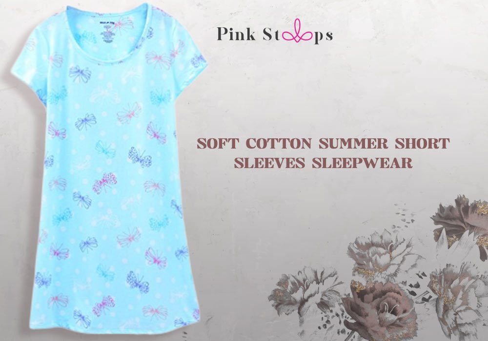 Soft-Cotton-Summer-Short-Sleeves-Sleepwear