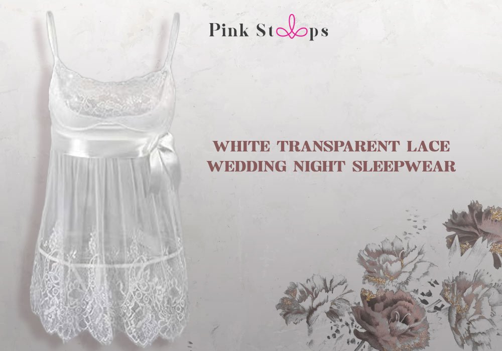 White-Transparent-Lace-Wedding-Night-Sleepwear