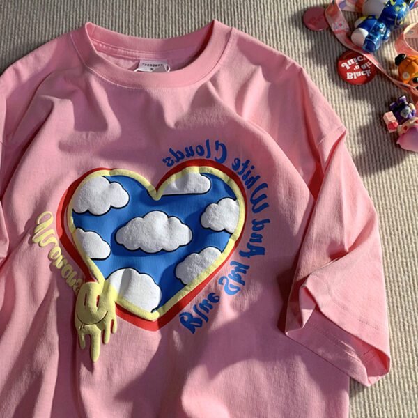 Short-Sleeved T-Shirt Women Ins Korean Anime Style - Image 3