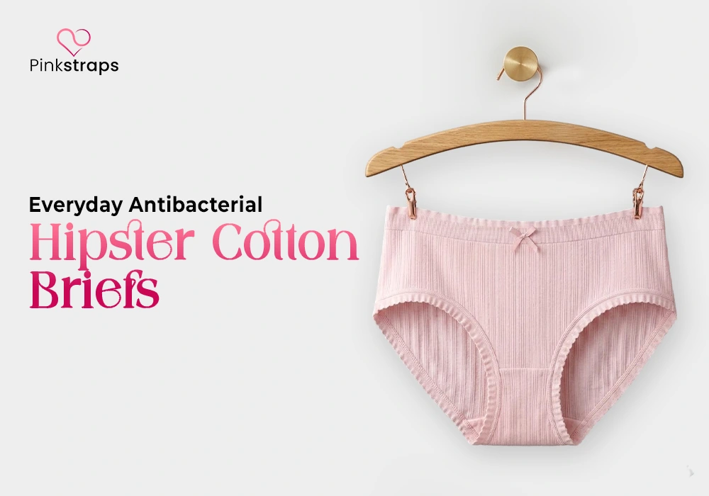 Hipster Cotton Briefs - Pink Straps
