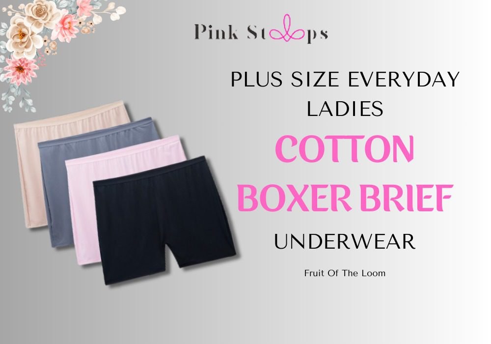Plus Size Everyday Ladies Cotton Boxer Brief Underwear