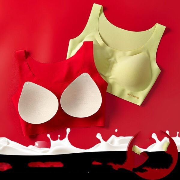 Seamless Suit Latex Gather Nylon Vest And Pant Set - Image 2