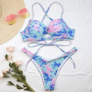 Candid Bikini Women Gradient Sexy Hard Bag Bikini