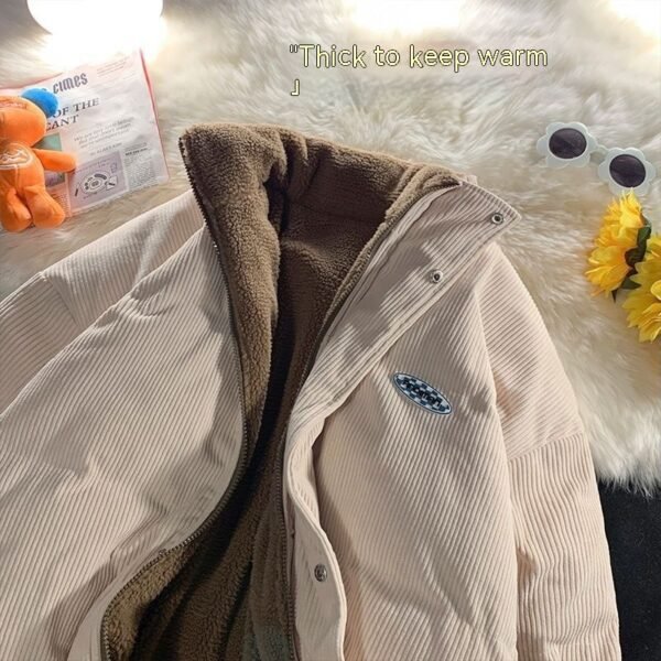 Ultra-Thin Student Winter Coat Lamb Wool Coat - Image 6