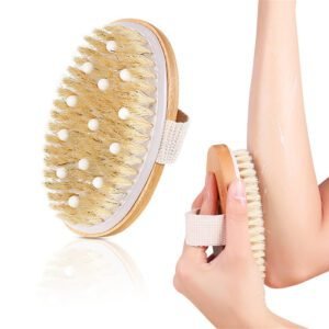 Bamboo Bristle Brush PPR Soft Bead Bristle SPA Bath Brush