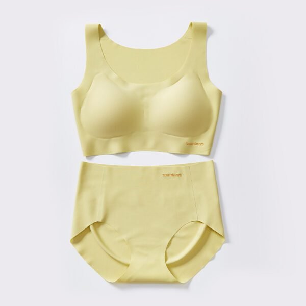 Seamless Suit Latex Gather Nylon Vest And Pant Set - Image 4