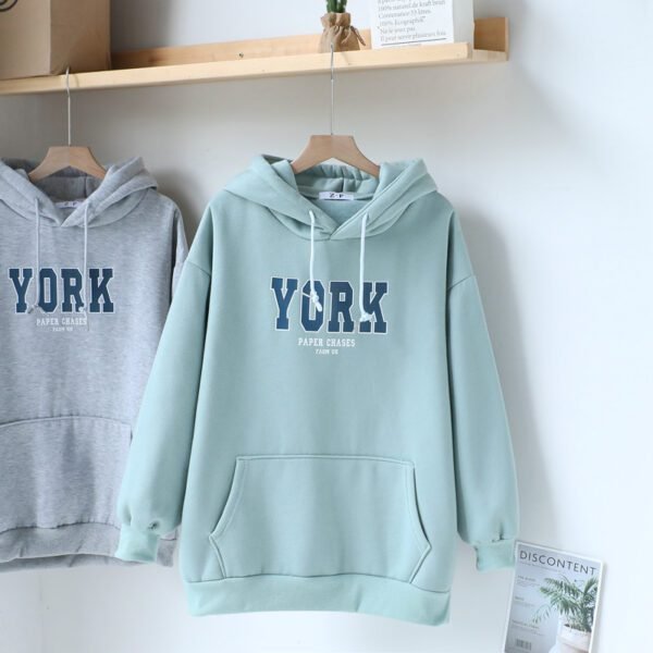 Ladies Hooded Sweatshirt Printed Sweatshirt - Image 2