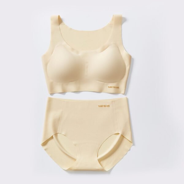 Seamless Suit Latex Gather Nylon Vest And Pant Set - Image 6