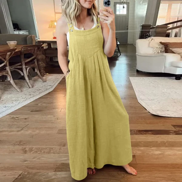 Women One-Piece Baggy Jumpsuit Wide Leg Overalls Casual Jumpsuit - Image 2