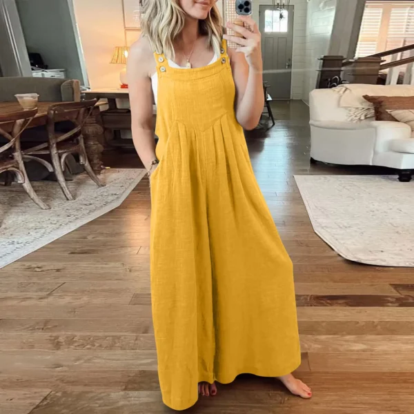 Women One-Piece Baggy Jumpsuit Wide Leg Overalls Casual Jumpsuit