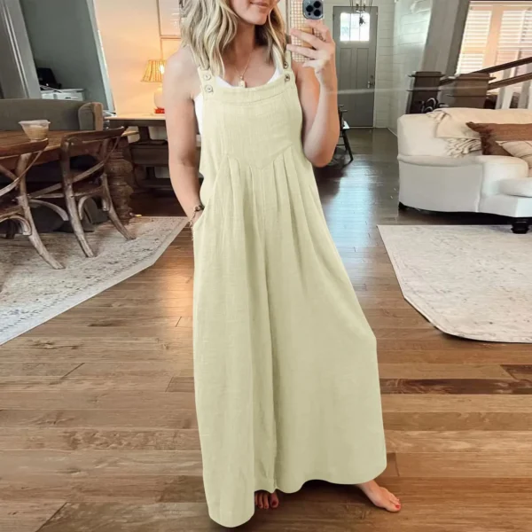 Women One-Piece Baggy Jumpsuit Wide Leg Overalls Casual Jumpsuit - Image 10