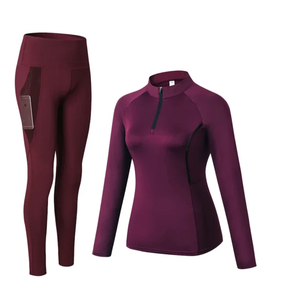 Women'S Winter Athletic Breathable Seamless Yoga Suit - Image 16