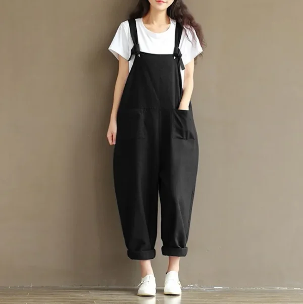 Women Strap Casual Jumpsuit Casual Dungarees Baggy Jumpsuit - Image 9