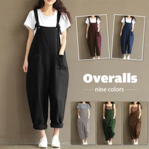 Women Strap Casual Jumpsuit Casual Dungarees Baggy Jumpsuit