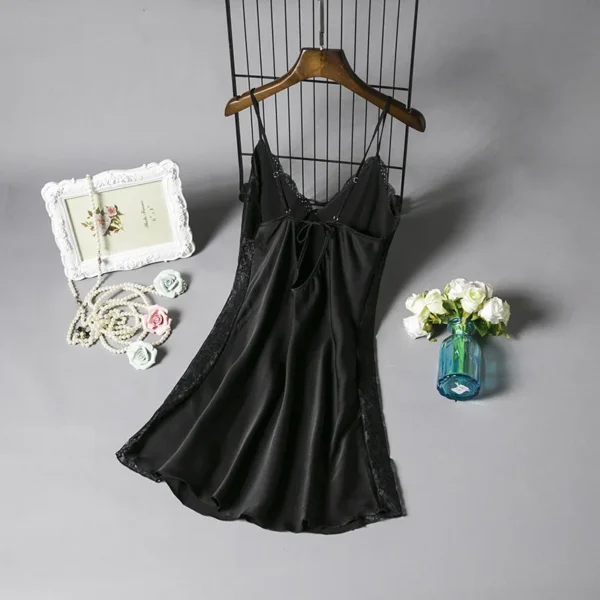 Vintage Sleepwear Sexy Night Dress Satin Silk Bridal Nighty - Image 2