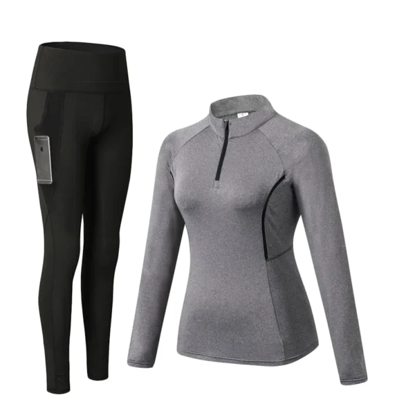 Women'S Winter Athletic Breathable Seamless Yoga Suit - Image 13