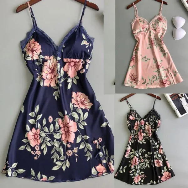 Women Sexy Cute Nighty With Padded Bra - Image 3