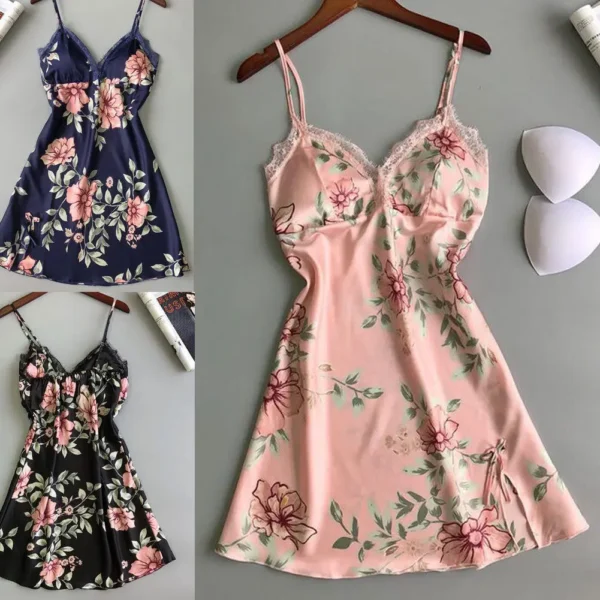 Women Sexy Cute Nighty With Padded Bra - Image 5
