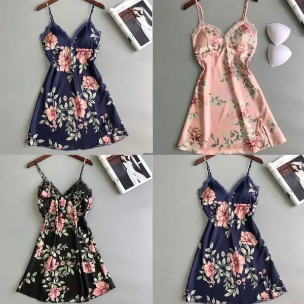 Women Sexy Cute Nighty With Padded Bra - Image 4
