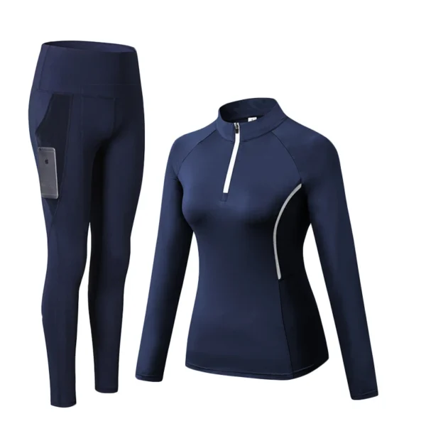 Women'S Winter Athletic Breathable Seamless Yoga Suit