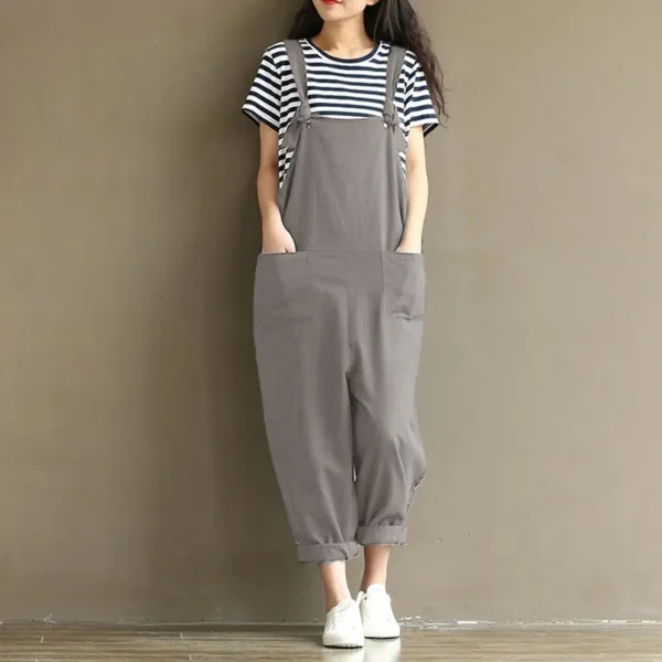 Women Strap Casual Jumpsuit Casual Dungarees Baggy Jumpsuit - Image 10