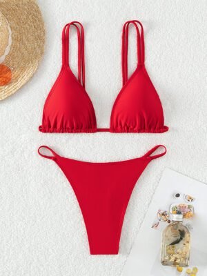 Triangle Cup Halter Sexy Bikini Swimsuit For Women