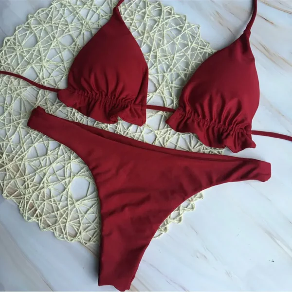 Summer Women'S Sexy Bikini Set Drawstring Bikini - Image 6