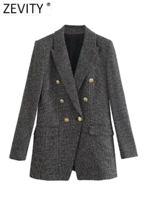 Elegant Office Dress Notched Collar Coat Formal Outerwear