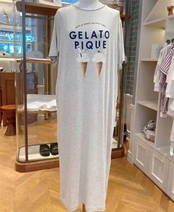 One Piece Long Maxi Cute Nighty Gown - Image 9