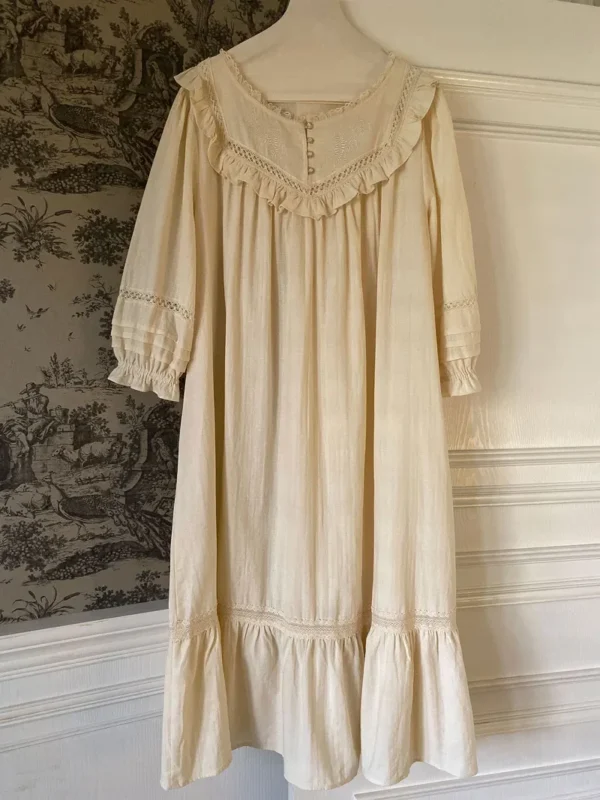 Women Pure Cotton Long Cute Nighty - Image 6