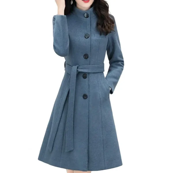 Stylish Woolen Coat Cute Winter Coat Slim-Fit Wool Coat - Image 4