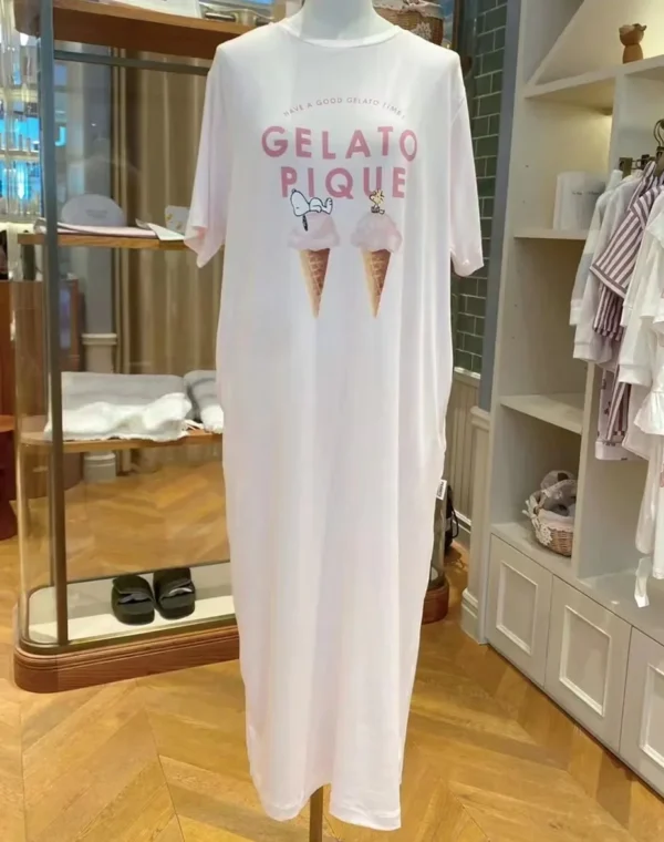 One Piece Long Maxi Cute Nighty Gown - Image 6