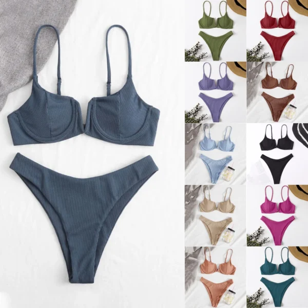 Women Cute Two Piece Bikinis Sexy Bikini - Image 5