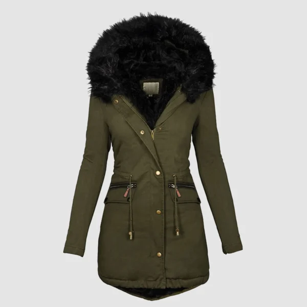 Plus Size Women'S Winter Coats With Hood Vintage Fur Jacket - Image 2