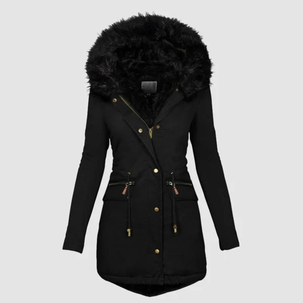 Plus Size Women'S Winter Coats With Hood Vintage Fur Jacket - Image 5