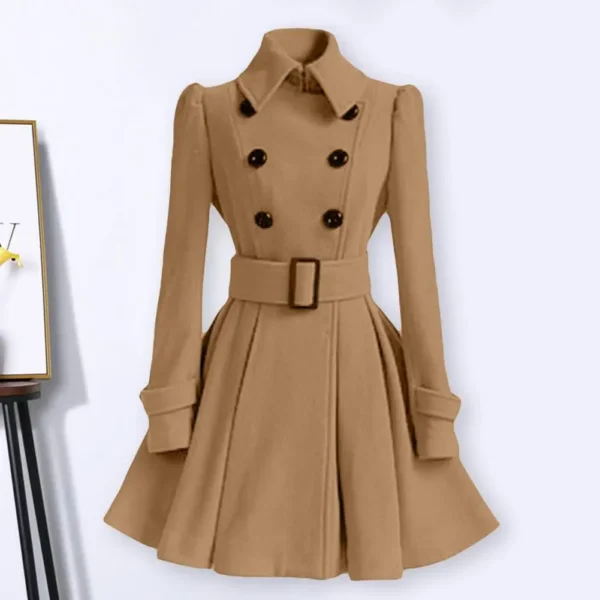 Stylish Winter Coats Double Breasted Trench Coat Belt Buckle