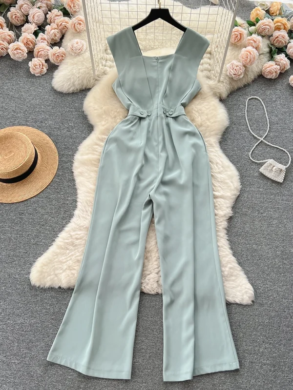 Elegant Style Comfy Jumpsuit Square Collar Jumpsuits - Image 2