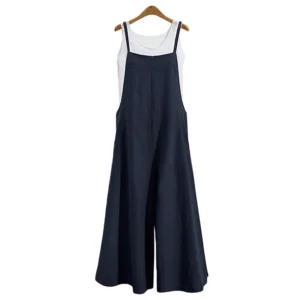 Women's Overalls Elegant Wide Leg Pants Sleeveless Casual Jumpsuit