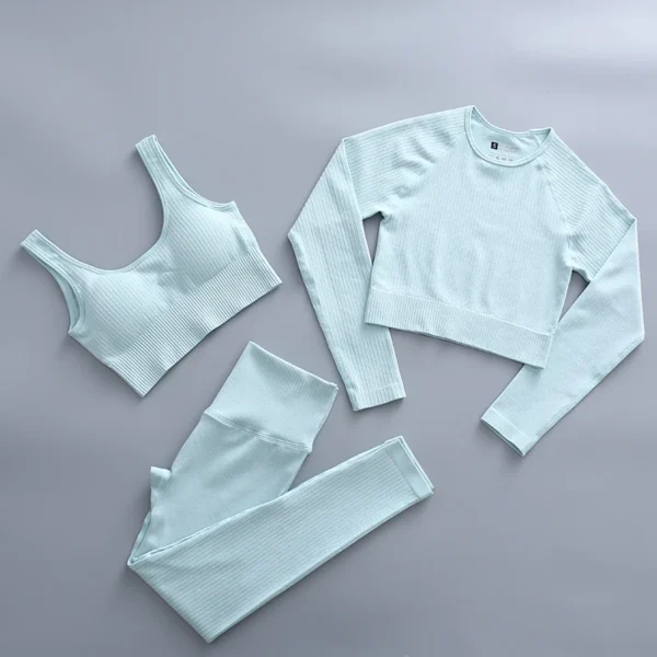Women'S Seamless Yoga Suit Set 2/3/4 Pieces Gym Clothes - Image 12